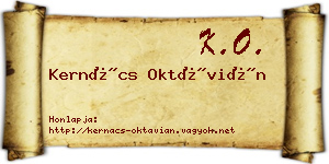 Kernács Oktávián névjegykártya